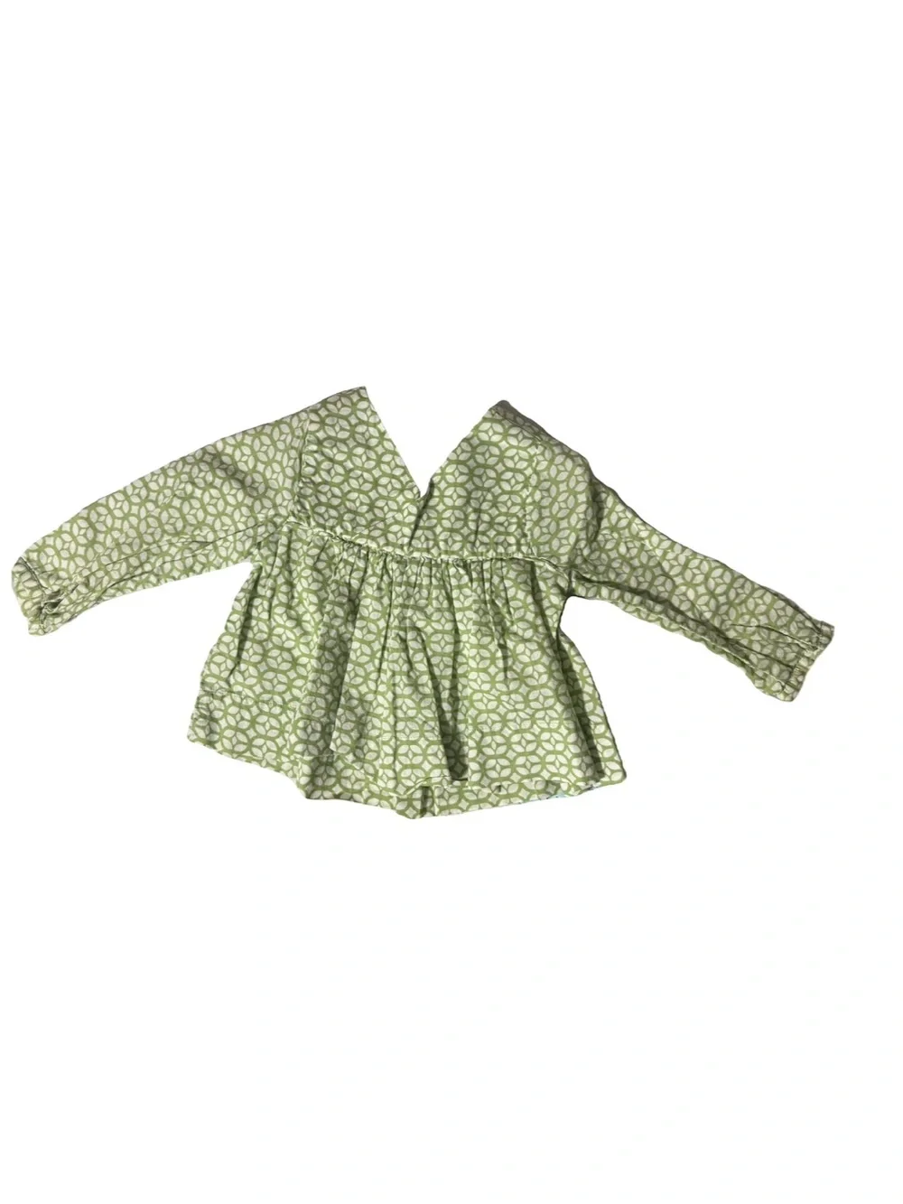 GAP Girls' Navy Floral & Light Green Printed Long-Sleeve Tops